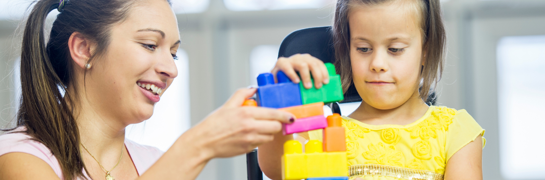 child with blocks